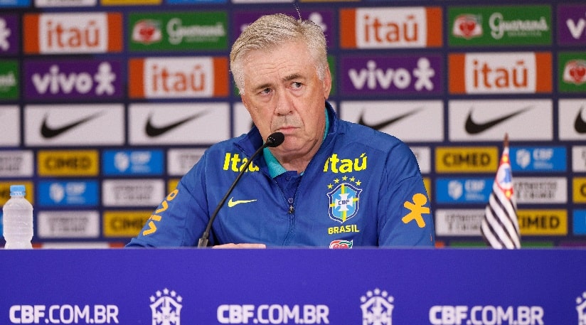 Futebol: Carlo Ancelotti analisa Paraguai e confirma titularidade de Raphinha