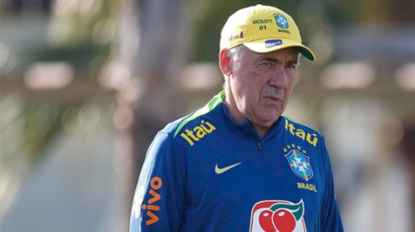 Futebol: Carlo Ancelotti treina com seleção completa e esboça escalação para duelo contra o Equador